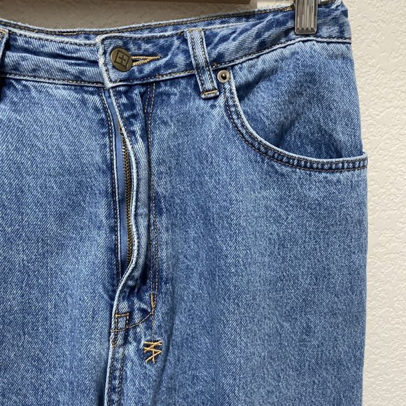 KSubi Blue Women’s Jeans Size 30” X 27 Raw Hem Chlo wasted Bae Blue high Waist - Picture 6 of 16